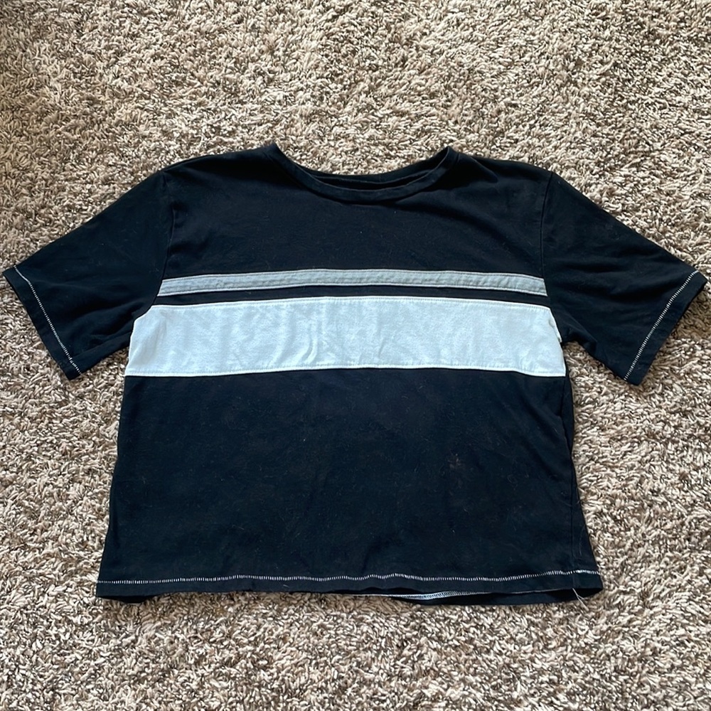 Flirtitude Active shirt - black with white and grey stripes